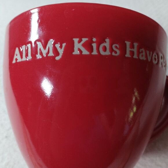All My Kids Have Paws Red XL Mug Wide Mouth Ceramic Dog Cat Lover Gift - Picture 8 of 11
